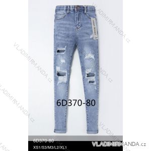 Nohavice rifle jeans s vysokým pásom dlhé trhané dámske (XS-XL) LAURIA LAU216D370-80