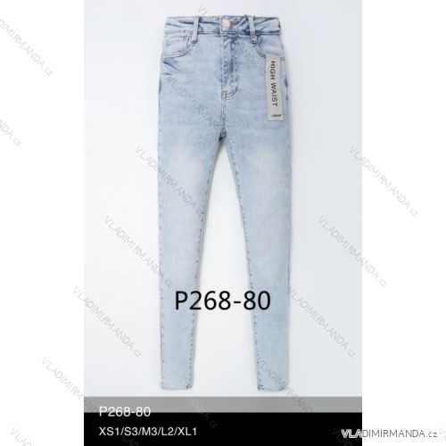 Nohavice rifle jeans s vysokým pásom dlhé dámske (XS-XL) LAURIA LAU21P268-80