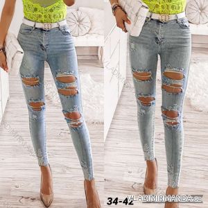 Nohavice rifle jeans s vysokým pásom dlhé trhané dámske (XS-M) DAYSIE DSY212669