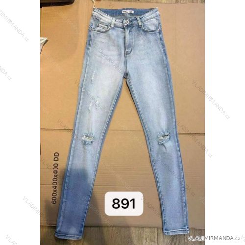 Nohavice rifle jeans s vysokým pásom dlhé trhané dámske (XS-XL) DAYSIE DSY212671