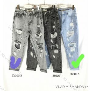 Nohavice rifle jeans dlhé trhané dámske (XS-XL) HELLO MISS HMS21ZB302