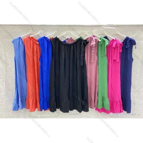 Tunika blúzka bez rukávov dámska nadrozmerná (3XL / 4XL ONE SIZE) TALIANSKÁ MÓDA IMWQ21063