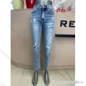 Rifle jeans dlhé vysoký pás dámske (XS-XL) RE-DRESS RED213708