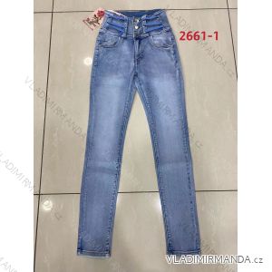 Rifle jeans dlhé vysoký pás dámske (XS-XL) RE-DRESS RED212661-1