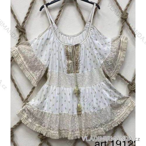 Šaty krajkové na ramienkach dámske (S / M ONE SIZE) TALIANSKÁ MÓDA IMWB21037