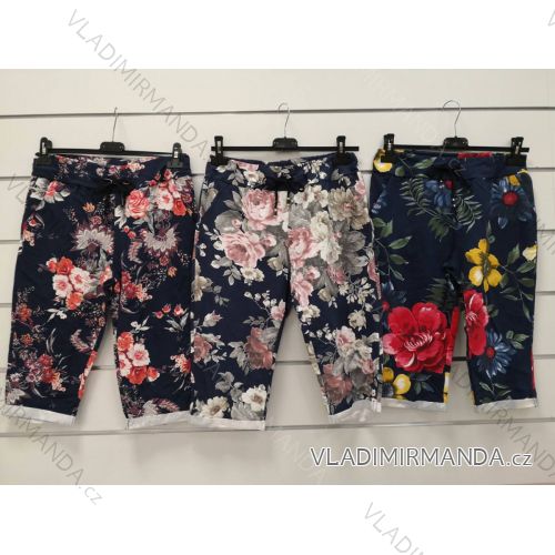 Tepláky 3/4 krátke dámske (S / M ONE SIZE) TALIANSKÁ MÓDA IMWY21573