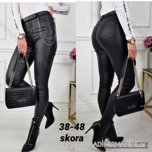 Nohavice koženkové dámske nadrozmerné (38-48) JEANS JAW2130088