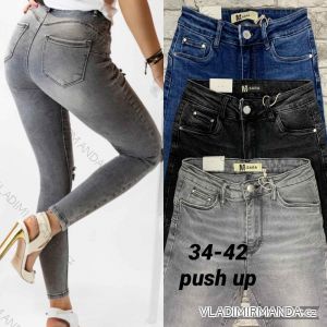 Nohavice rifle jeans push-up dlhé dámske (34-42) M.SARA MSR213234