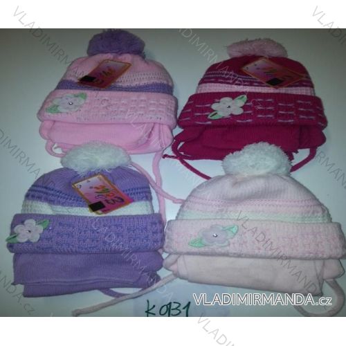 Set šál a čepice detské Dievčenské (3-4 roky) Echt K0131