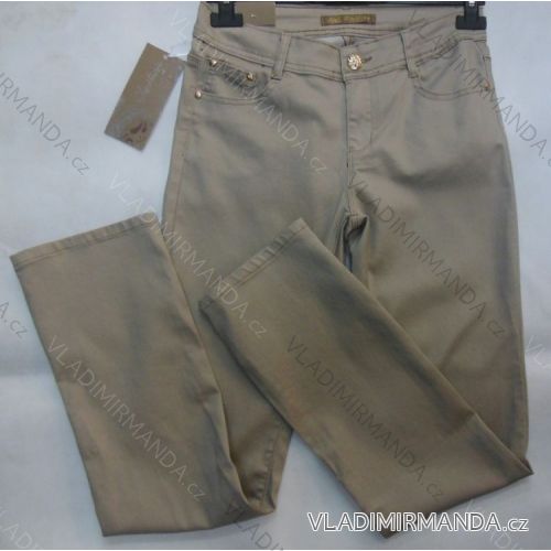 Nohavice plátené dámské (38-48) SMILING JEANS L041-1