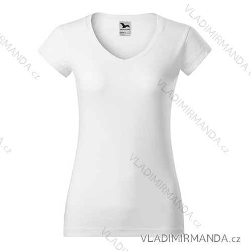 Fit V-neck tričko dámske biela S ADR-1620013