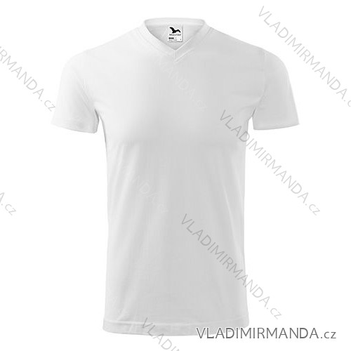 Heavy V-neck tričko unisex biela S ADR-1110013
