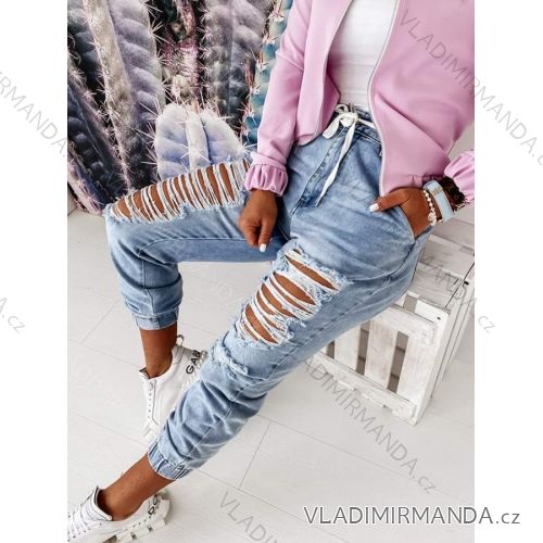 Rifle jeans dlhé vysoký pás dámske (XS-XL) RE-DRESS MA521128 <p>modrá</p> XS