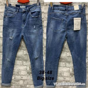 Rifle jeans dlhé dámske nadrozmerné (38-48) JEANS JAW213653