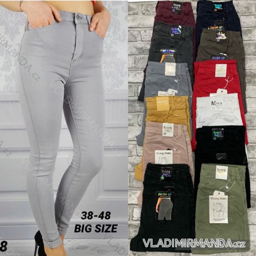 Rifle jeans dlhé dámske nadrozmerné (38-48) JEANS JAW213655