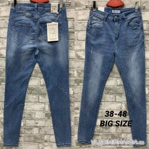 Rifle jeans dlhé dámske nadrozmerné (38-48) JEANS JAW213656