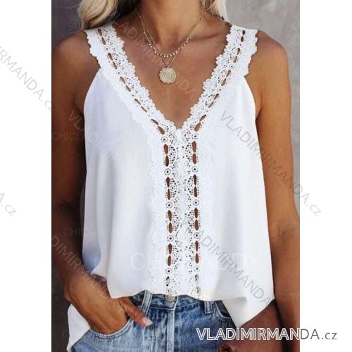 Tielko letné šifónové s čipkou dámske (S / M ONE SIZE) TALIANSKÁ MÓDA IMWA21416