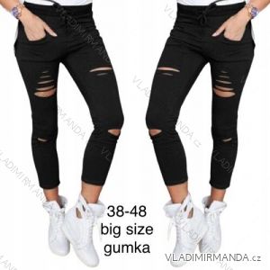 Rifle jeans dlhé s gumou dámske nadrozmerné (38-48) JEANS JAW214169