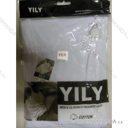 Nátelník pánsky bila (m-3XL) YILY 901A-BILA