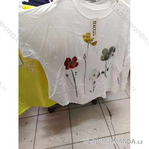 Tričko tunika dámska nadrozměr  (uni xl / 2xl) TALIANSKÁ MÓDA IM721118