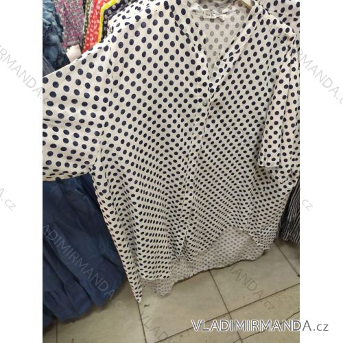 Tričko tunika dámska nadrozměr košilová (uni xl / 2xl) TALIANSKÁ MÓDA IM721122