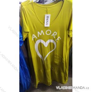 Tričko tunika šaty dámska (uni xl / 2xl) TALIANSKÁ MÓDA IM721106