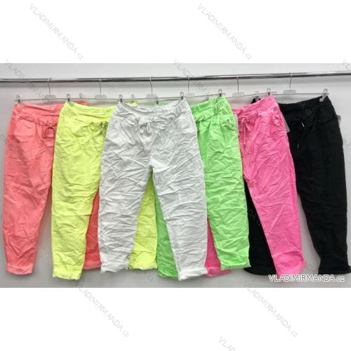 Nohavice dlhé strečové dámske neon (S / M ONE SIZE) TALIANSKÁ MÓDA IMWC214279B