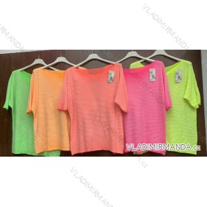 Sveter tenký oversize krátky rukáv neon dámska (S / M / L ONE SIZE) TALIANSKÁ MÓDA IMWA214472