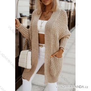 Cardigan dlhý pletený dlhý rukáv dámsky (S / M ONE SIZE) TALIANSKÁ MÓDA IMWE21264