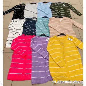 Cardigan pletený tenký dlhý rukáv dámsky (S / M ONE SIZE) TALIANSKÁ MÓDA IMWV21065