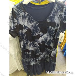 Šaty letné krátky rukáv dámske (XL / 2XL ONE SIZE) TALIANSKÁ MÓDA IM721071