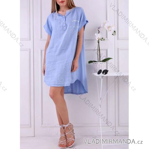 Šaty / Košele predĺžená krátký rukáv dámske (S / M ONE SIZE) TALIANSKÁ MÓDA IMWM215150