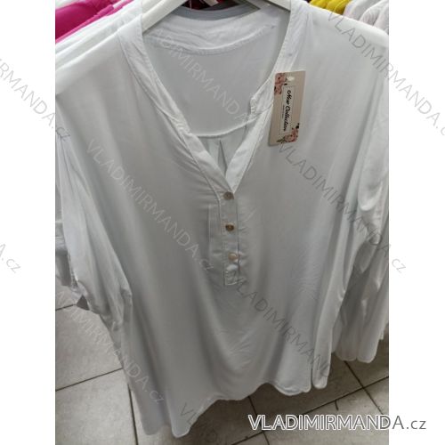 Šaty košeľové 3/4 krátky rukáv dámske (S / M / L ONE SIZE) TALIANSKA MODA IM721170