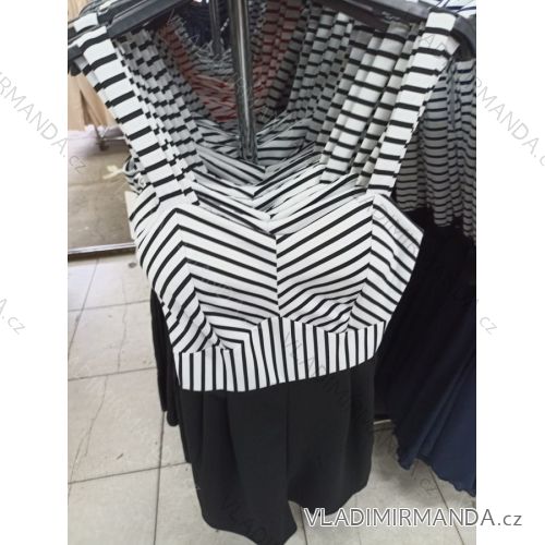 Šaty letné na ramienka prúžok dámske (S / M / L ONE SIZE) TALIANSKÁ MÓDA IM721177