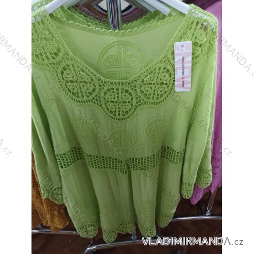 Tunika oversize krátky rukáv dámske (XL / 2XL ONE SIZE) TALIANSKÁ MÓDA IMP21200