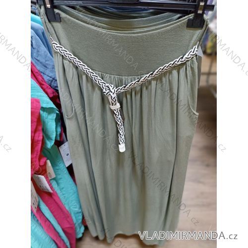 Sukňa dlhá s pásikom dámska (XL / 2XL ONE SIZE) TALIANSKÁ MÓDA IMN21008