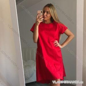 Šaty letné oversize krátky rukáv dámske (XL / 2XL ONE SIZE) TALIANSKÁ MÓDA IMS21064