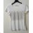 Tričko krátky rukáv s flitrami dámske (s-xl) MB21 COLLECTION K267MB biela S / M