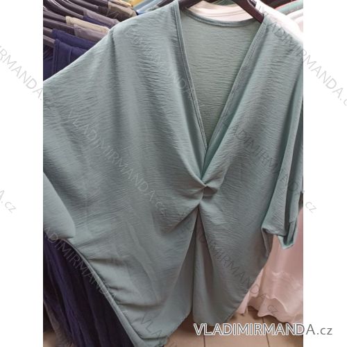 Šaty oversize letné krátky rukáv dámske (2X-4XL) TALIANSKÁ MÓDA IMS20158 čierna 2XL-4XL