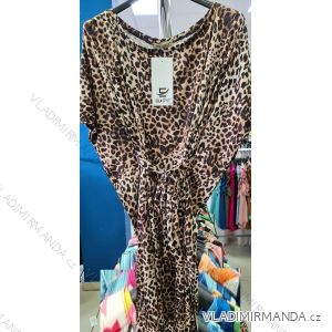 Šaty letné motýlikové IceCool krátky rukáv dámske leopard (S / M ONE SIZE) TALIANSKÁ MÓDA IMM211282