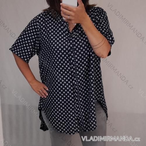 Tunika krátky rukáv dámske nadrozmerné (XL / 2XL) TALIANSKA MODA IM72080