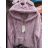 Mikina plyšová s kapucňou dlhý rukáv dámska (M-2XL) Benter BES2123520