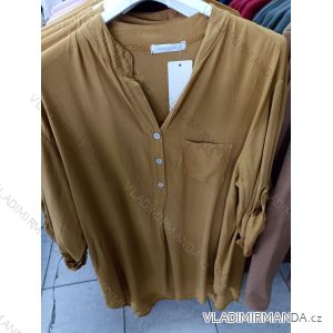 Tunika košeľová 3/4 dlhý rukáv dámske (S / M / L ONE SIZE) TALIANSKÁ MÓDA IM721240