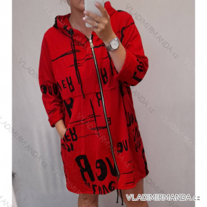 Cardigan mikina bavlněný dlouhý rukáv dámský nadrozměr oversize (uni xl/2xl) ITALSKÁ MÓDA IMB21RIONA/DR