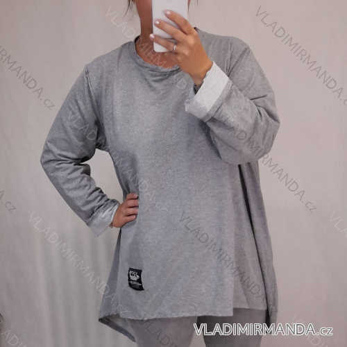 Tunika prodloužená dlhý rukáv dámska (L / 3XL ONE SIZE) TALIANSKÁ MÓDA IM4212161/DR L / 3XL staroružová