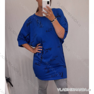 Šaty oversize krátky rukáv dámske (2XL / 3XL ONE SIZE) TALIANSKÁ MÓDA IM4211391/DR