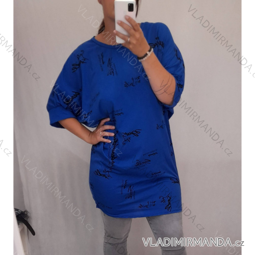 Šaty oversize krátky rukáv dámske (2XL / 3XL ONE SIZE) TALIANSKÁ MÓDA IM4211391/DR 2XL/3XL lososová