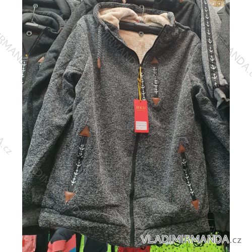 Bunda teplá na zips pánska nadrozmerná (4XL-7XL) DALEF HKD21002