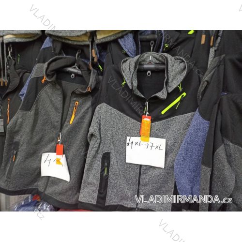 Mikina na zips s kapucňou pánska nadrozmerná (4XL-7XL) HKD HKD21012