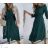 Šaty dlhé elegantné košeľové dlhý rukáv dámske (S / M ONE SIZE) TALIANSKÁ MÓDA IMWE216525